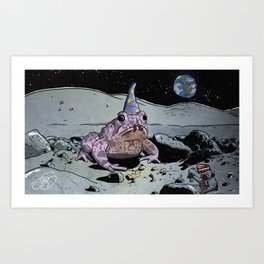 Moon Frog Art Print