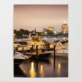 Boston's Charles River Boats On The Water Poster