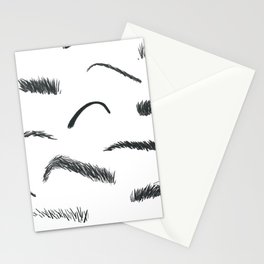 Sketchy Eyebrows Pattern Stationery Cards