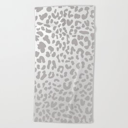Silver Leopard Beach Towel