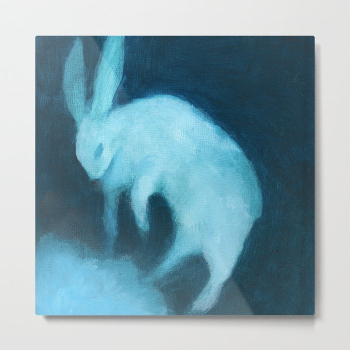 Ghost Bunny adrift Metal Print