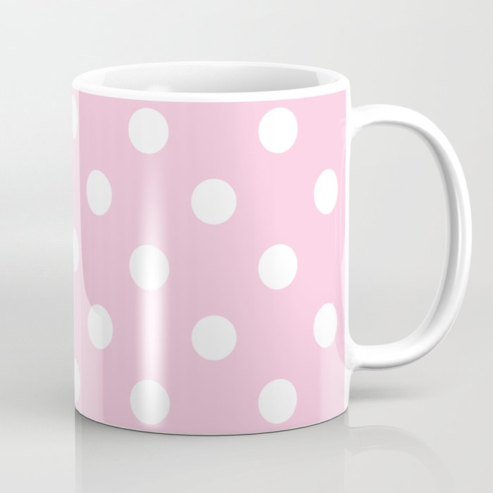 Pink and White Polka Dots Palm Beach Preppy Coffee Mug