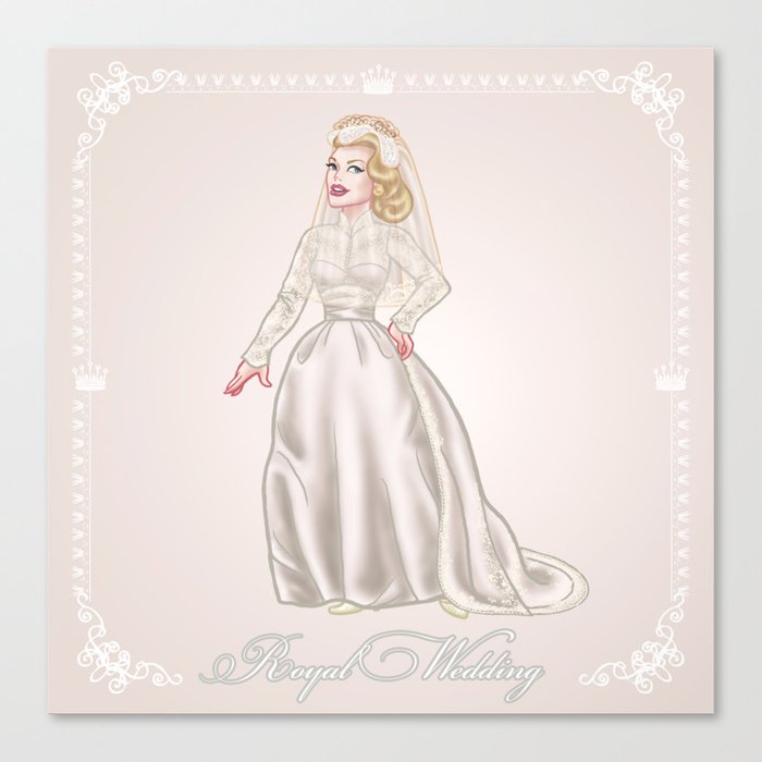 Grace Kelly Royal Wedding Dress Retro Movies Fashion Pinup