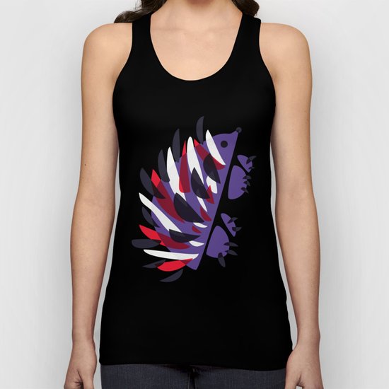 Colorful Abstract Hedgehog Unisex Tank Top