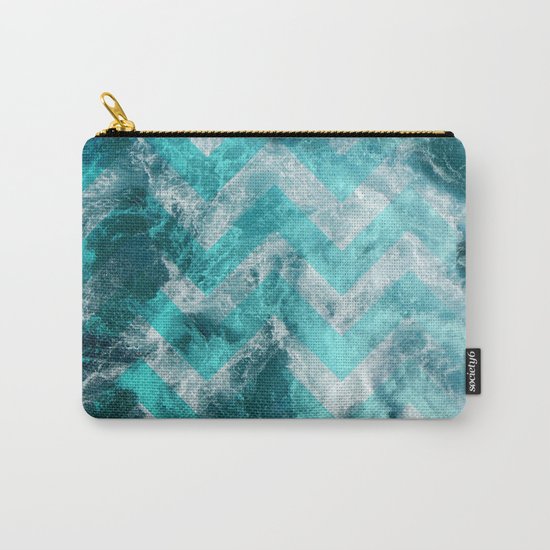 Sea chevron Carry-All Pouch