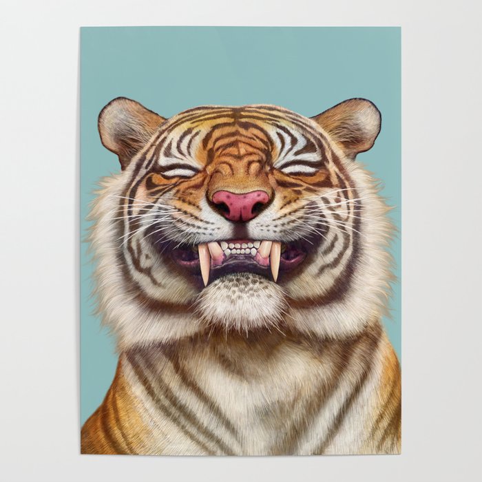 Smiling Tiger Poster