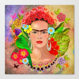 Frida Kahlo painting Canvas Print