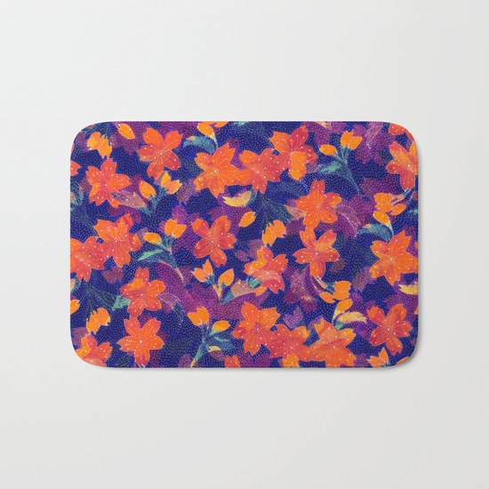 Japanese Garden: Blossoms Dk Bath Mat