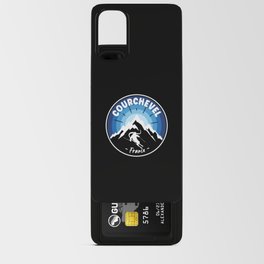 Skiing In Courchevel France Blue Android Card Case