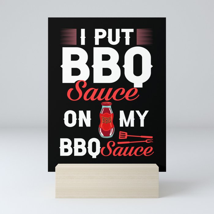 BBQ Sauce Barbeque Recipes Korean Barbecue Keto Mini Art Print