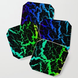 Cracked Space Lava - Rainbow PBCGY Coaster