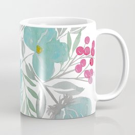 Blue Beach Flowers Coffee Mug