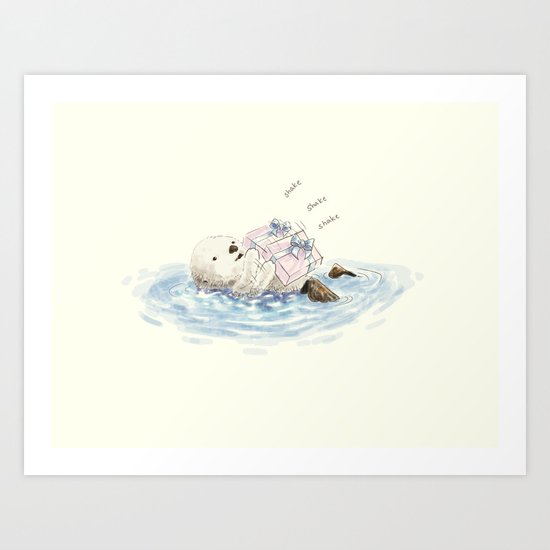 sea otter's birthday Art Print