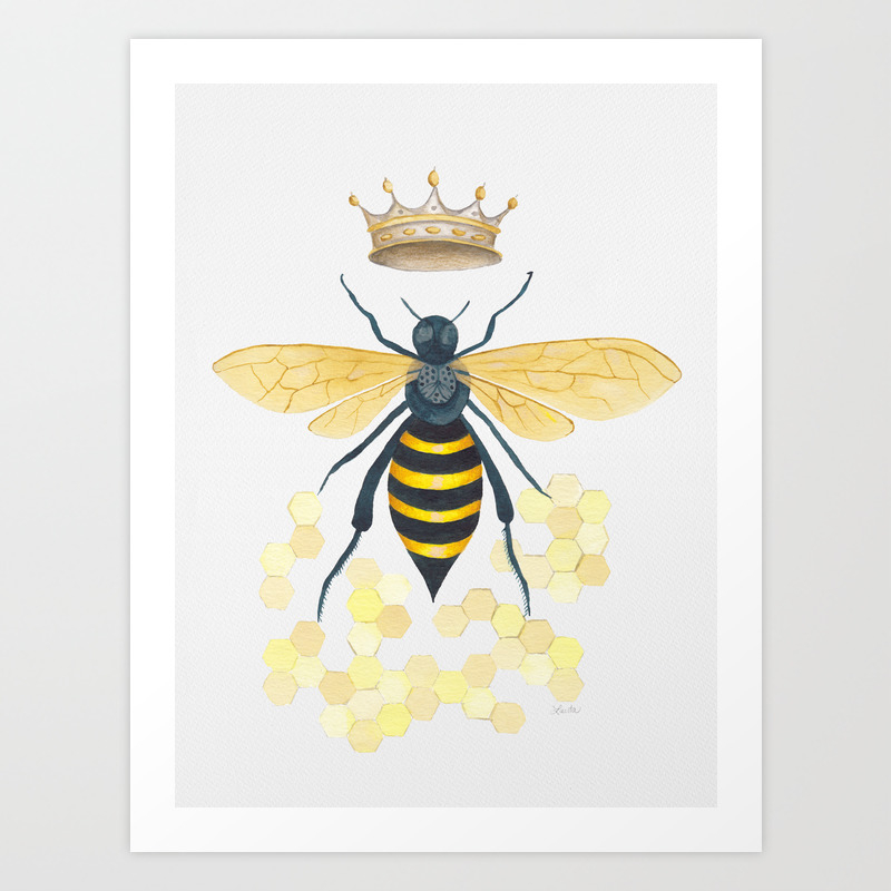 Queen Bee Art Print By Travelle Society6