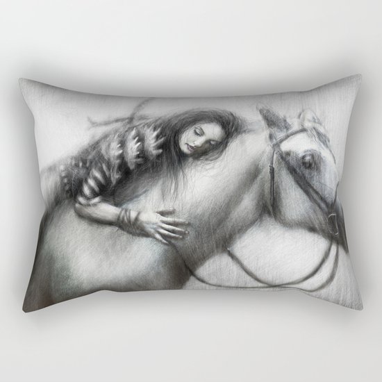 Pale Horse Rectangular Pillow