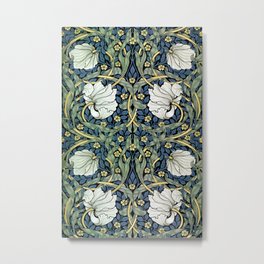 Pimpernel Blue by William Morris Metal Print | Vintage, Jugend, Vintagepattern, Artnouveau, Artarchive, Vintagewallpaper, Green, Floral, Nature, Floralpattern 