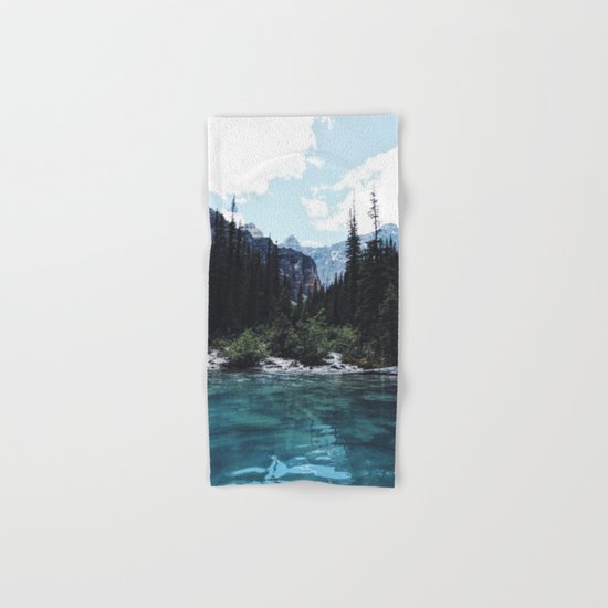 Glacier Creek, Moraine lake Banff Hand & Bath Towel