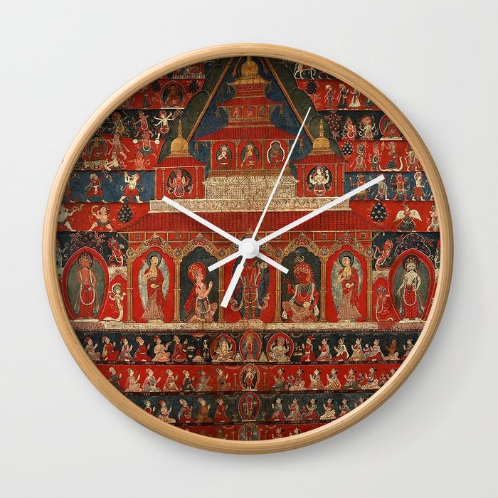 Buddhist Deity Rato Macchendranath Temple Nepal Wall Clock