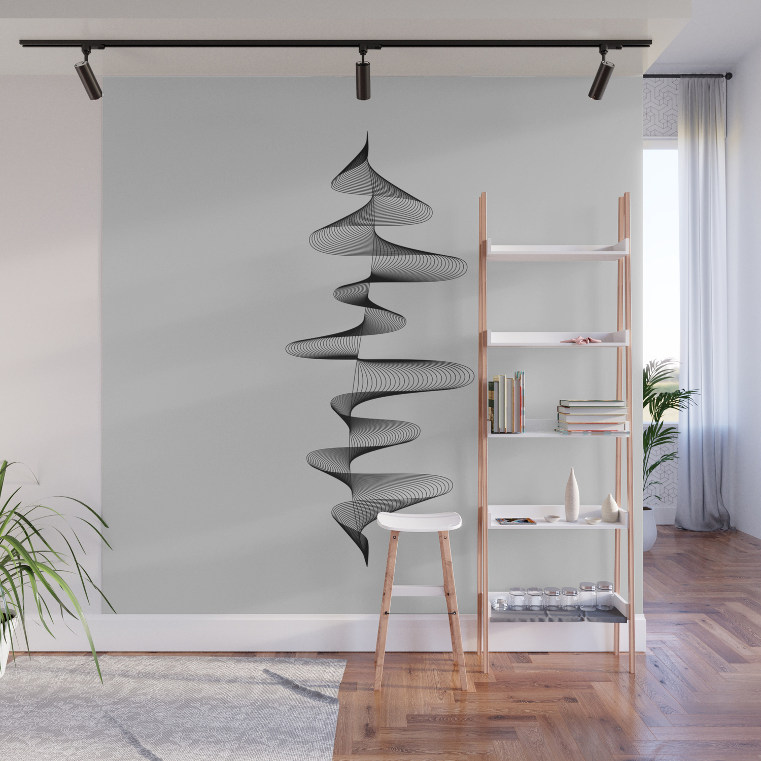 Abstract 80s Soundwave Art Music Audio Black And White Musical Design Home Wall Bedroom Decor Art Pr Wall Mural By Themotivatedtype Society6