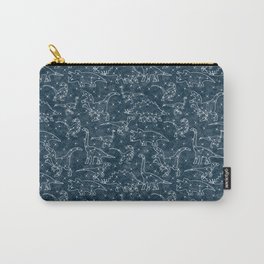 dinosaur constellations on midnight blue sky Carry-All Pouch