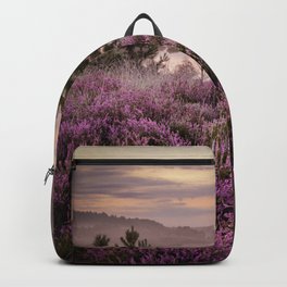 Magical morning among the heather Backpack