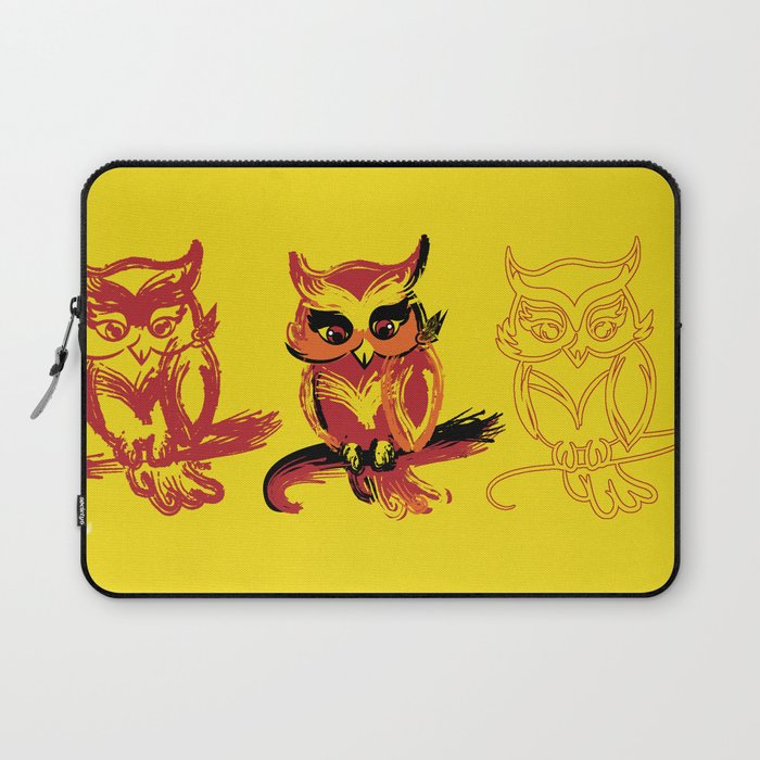 Owl colors hot Laptop Sleeve