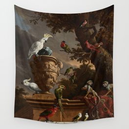 Birds and Monkeys Wall Tapestry
