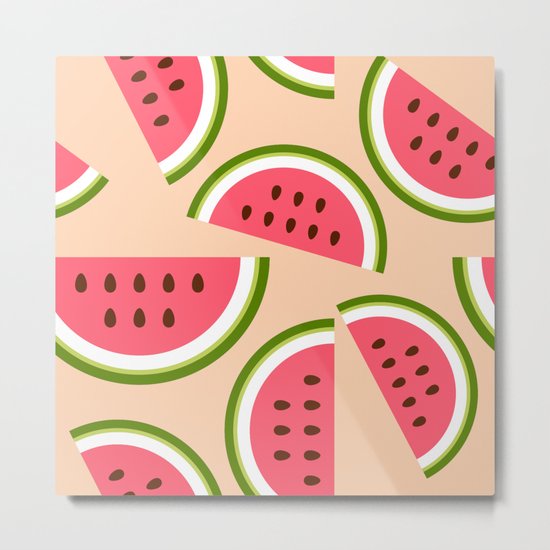 Watermelon pattern Metal Print