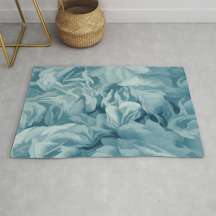 Soft Baby Blue Petal Ruffles Abstract Rug By Judypalkimas Society6 Soft Baby Blue Petal Ruffles Abstract