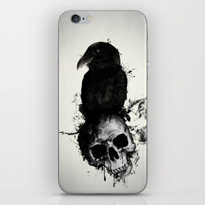 Raven and Skull iPhone Skin