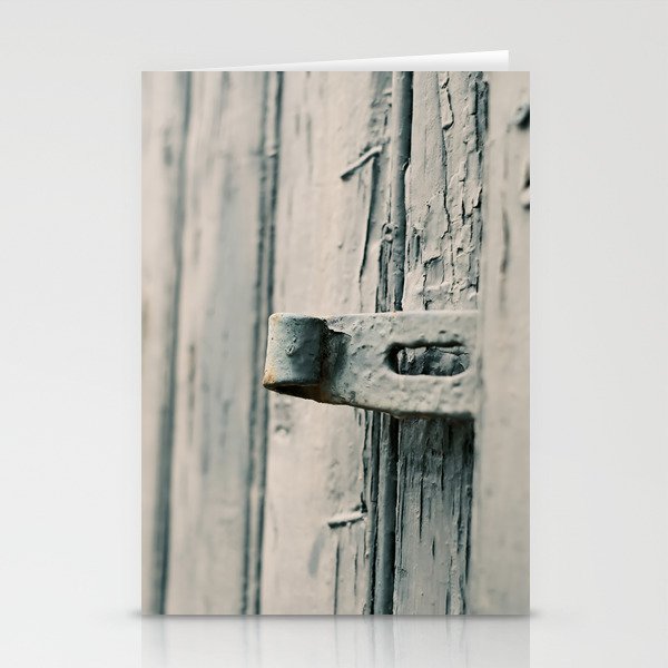 Close-up of a old handle on an pastel green barn door | Street & Macro Photography | Fine Art Photo Print Stationery Cards