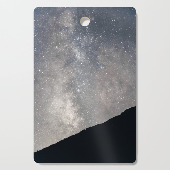 milky way in the night sky over the mountains - nature and landscape photography Cutting Board