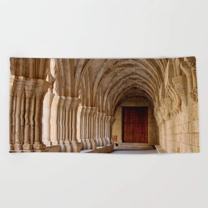 Spain Photography - Hallway Through A Spanish Castle Beach Towel
