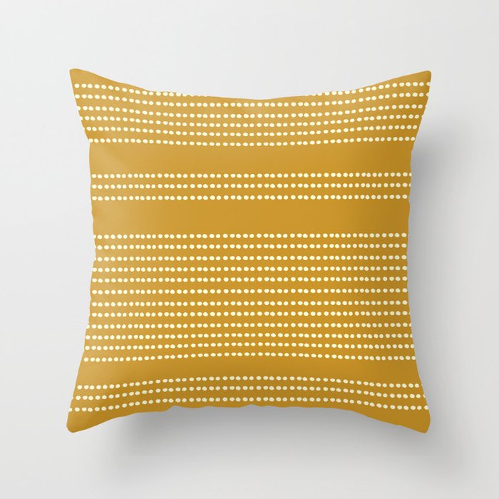 Spotted, African Pattern in Yellow Throw Pillow