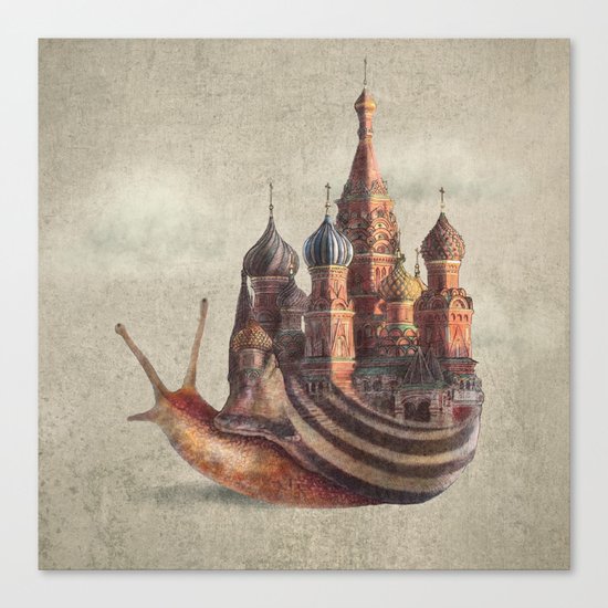 The Snail's Daydream Canvas Print