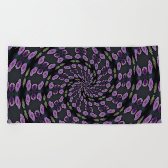 Purple Swirl Beach Towel