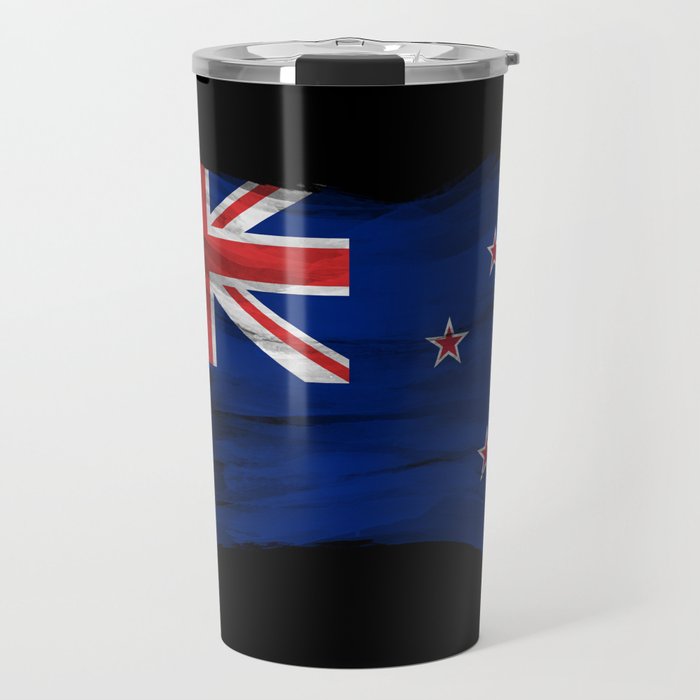 New Zealand flag brush stroke, national flag Travel Mug