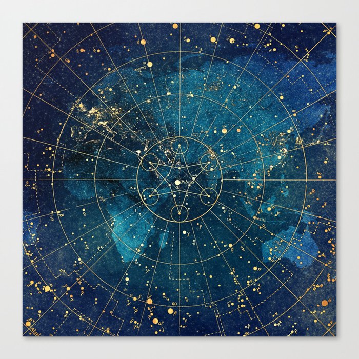Star Map :: City Lights Canvas Print by jenny lloyd pictures | Society6