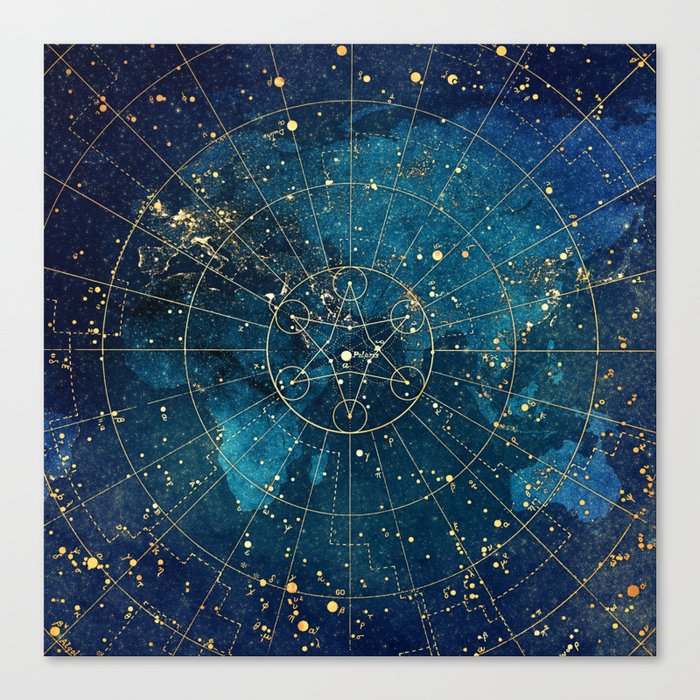 Star Map :: City Lights Leinwanddruck Star Map :: City Lights Leinwanddruck