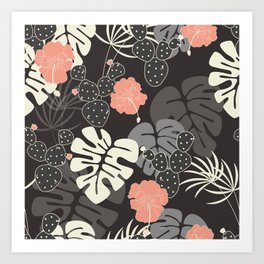 Tropical pattern 056 Art Print