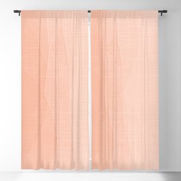 A Touch Of Peach - Soft Geometric Minimalist Blackout Curtain