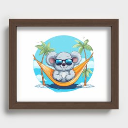 Beachside Relaxation in a Hammock Recessed Framed Print
