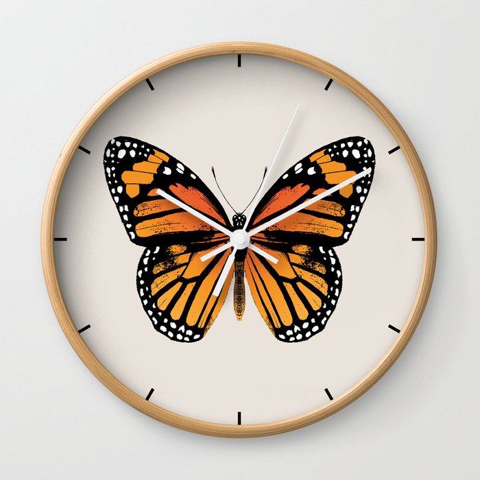 Monarch Butterfly | Vintage Butterfly | Wall Clock