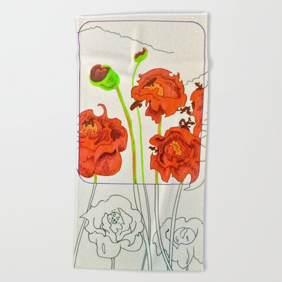 Perspective on Flowers Beach Towel