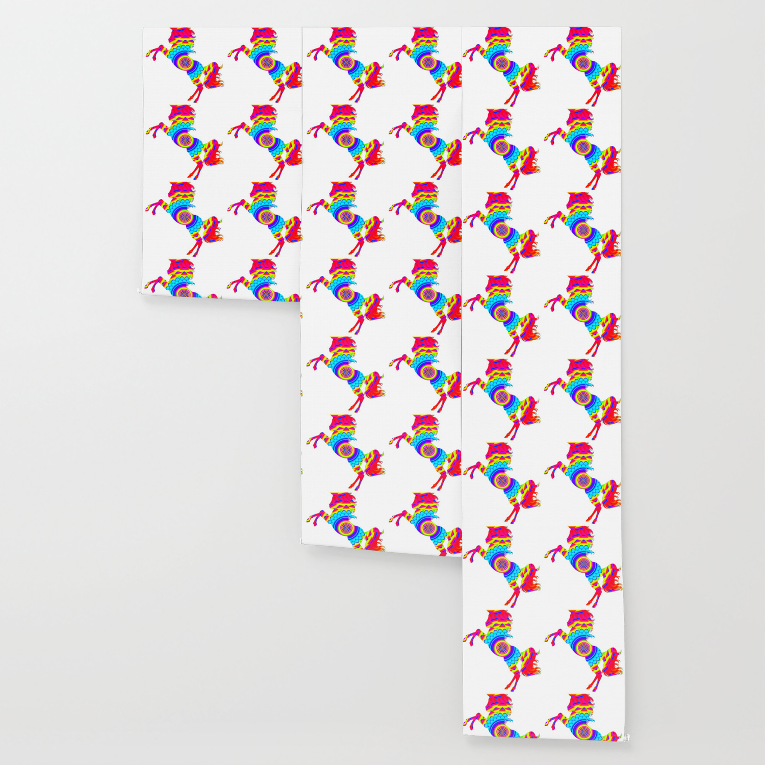 Rainbow Spiral Unicorn Trippy Wallpaper By Green Cow Society6