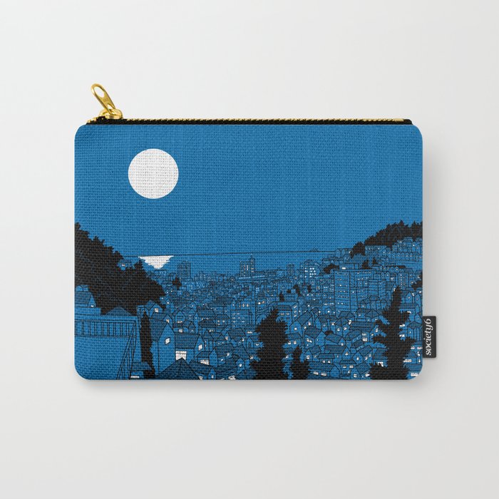 Shioya Harbour, Japan (Night) Carry-All Pouch