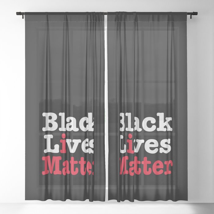BLACK LIVES MATTER Sheer Curtain