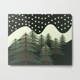 Evergreen Forest Metal Print