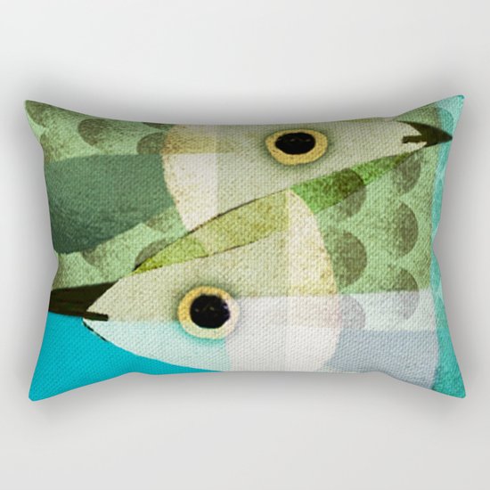 Fish Boxed Rectangular Pillow