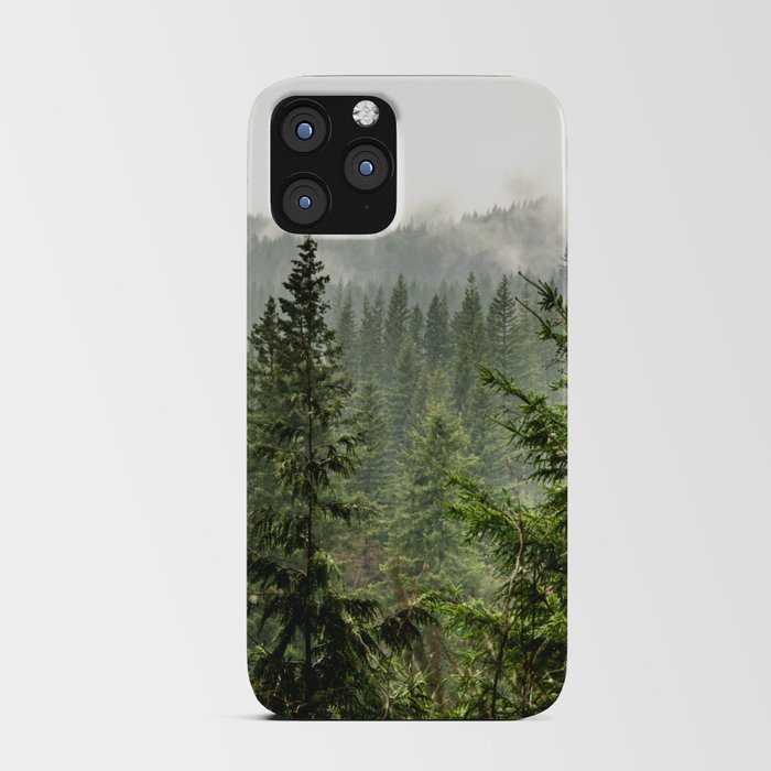 Wanderlust Forest - Mountain Adventure in Foggy Woods iPhone Card Case